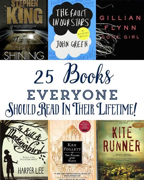25 Books Everyone Should Read In Their Lifetime Great List Good