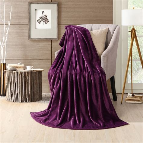 Hyseas Velvet Plush Blanket Home Fleece Bed Throw Blanket King Size