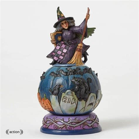 Mischeif Is A Brewing Witch With Rotatable Scene Witch Figurines