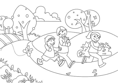 Gambar siswa sedang belajar di sekolah kartun. Mewarnai Gambar Anak Anak Bermain Di Taman • BELAJARMEWARNAI.info