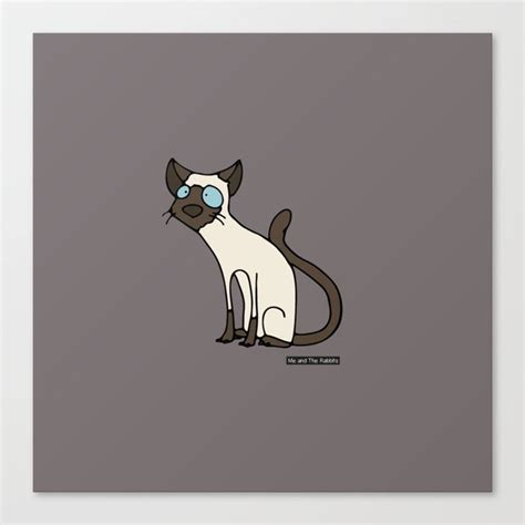 Cat Siamese Cat Canvas Print By Illustrator Fia Society6