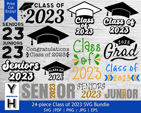 Class Of 2023 Svg Bundle Senior 2023 Svg Seniors Png Etsy Images And