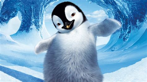 Cartoon Happy Feet Adult Penguin Snow Winter Hd Wallpaper