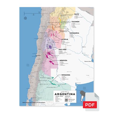 Argentina Wine Map Digital Download Pdf Wine Folly