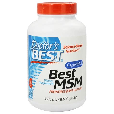 Doctors Best Best Msm 1000 Mg 180 Capsules 753950000643 Ebay