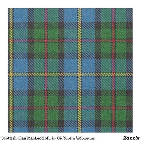 Scottish Clan Macleod Of Harris Tartan Fabric Tartan Fabric Scottish