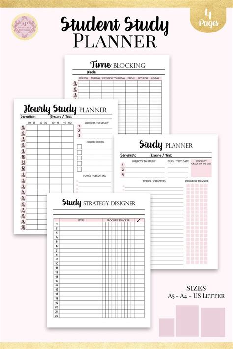 College Student Printable Planner Back To School Planner College