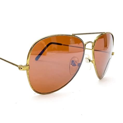 Large Aviator Sunglasses Gold Sunglasses Vintage Nos  Gem