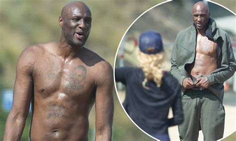 lamar odom chats up a pretty girl and gets shirtless on a hike daily mail online