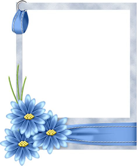 Find images of flowers png. flo-frame-blue | Gallery Yopriceville - High-Quality ...
