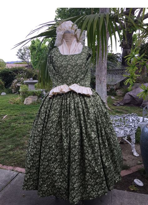 Dar Gown Revolutionary War Gown Colonial Women Dress Martha Etsy