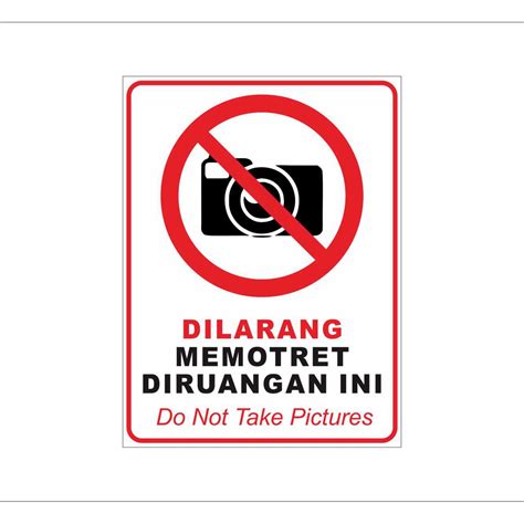 Jual Stiker Dilarang Memotret Shopee Indonesia