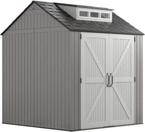 Rubbermaid Resin Weather Resistant Outdoor Storage Shed 7 X 7 Ft