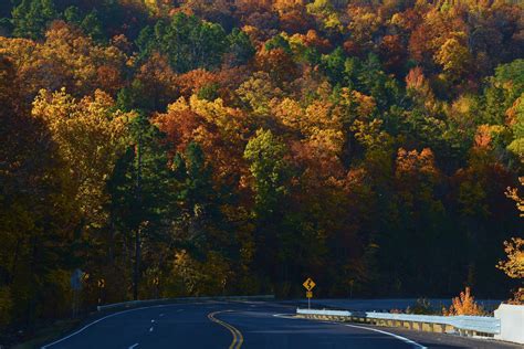 Talimena Drive Fall Foliage En Oklahoma 2023