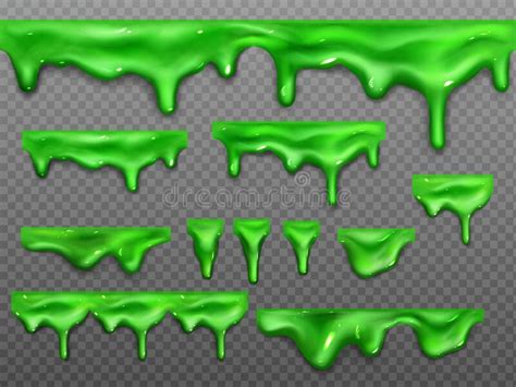 Dripping Slime Green Goo Halloween Ooze Mucus Stock Vector Illustration Of Poison Fluid