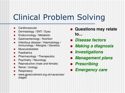 Clinical Problem Solving Skills