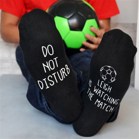 do not disturb personalised football socks by alphs alphabet interiors