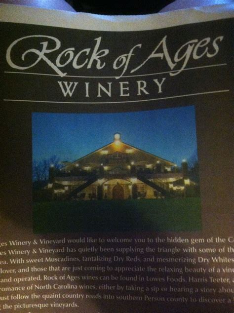 Rock Of Ages Winery In Hurddle Mills Nc Great Wedding Venue Quite A