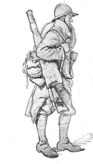 Soldat Dinfanterie Croquis Dessin Poilus