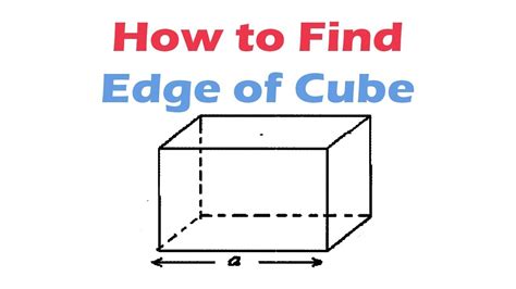 How To Calculate Edge Of Cube Youtube