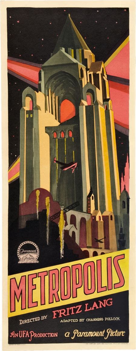 Metropolis Rare Paramount Poster Metropolis Poster Art Deco Posters