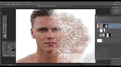 Particle Brush Disintegration Effect Tutorial In Photoshop Youtube