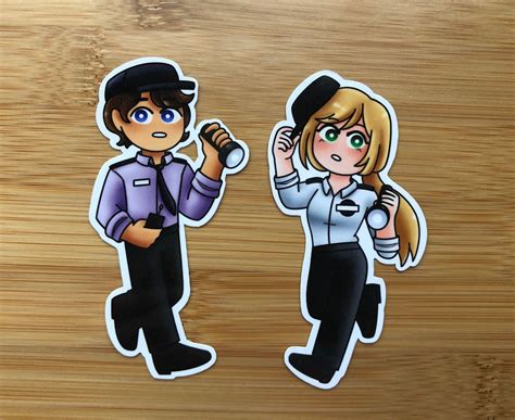 Fnaf Security Guard Stickers Vanessa Michael Afton Etsy In 2022