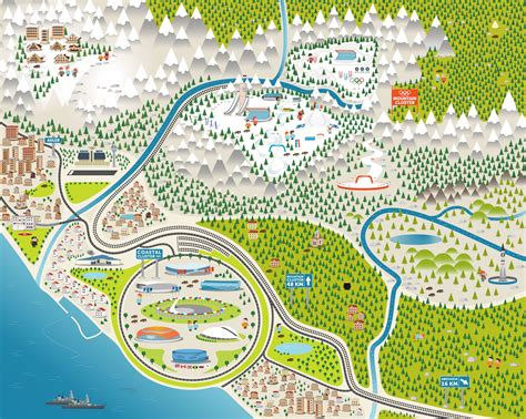 Sochi Interactive Winter Olympics Map Illustrated Map Map Design Map