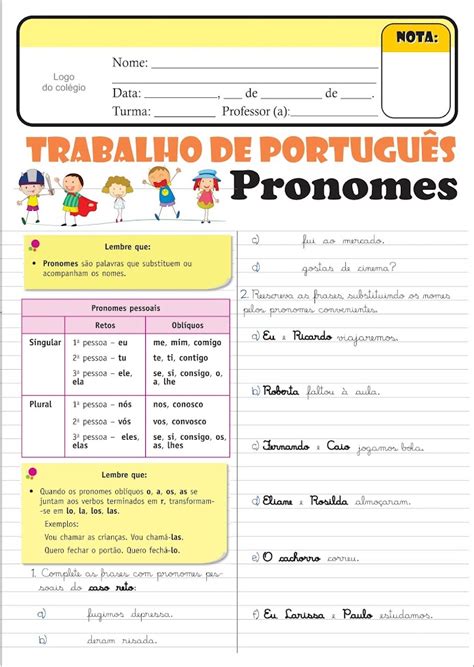 Professora Vilma Ribeiro Atividade Sobre Pronomes