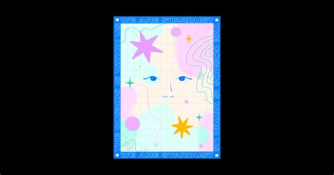 We Are Stardust Abstract Digital Art Sticker Teepublic