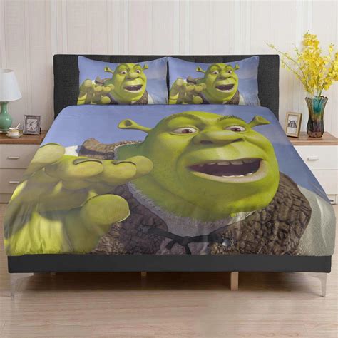 Shrek Duvet Bedding Set Twin Queen King Sizes 2 Pillow Etsy