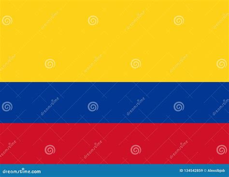 Vector La Bandera De Colombia Ejemplo De La Bandera De Colombia