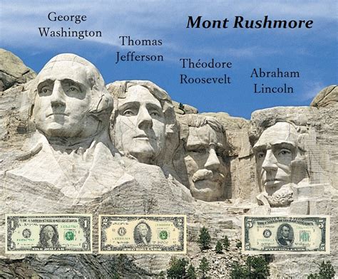 Presidents, including george washington, thomas jefferson, theodore roosevelt and abraham. Les 4 Présidents du Mont Rushmore