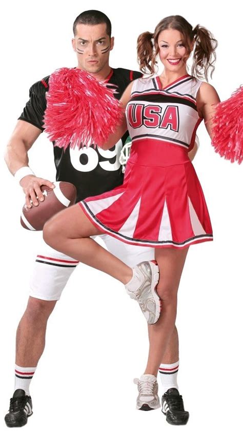Couples Cheerleader And Quarterback Fancy Dress Costumes Couples Fancy Dress Football Halloween