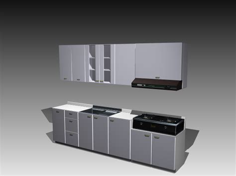 Wood Kitchen Cabinets Design 3d Model 3dsmax3dsautocad Files Free