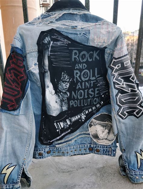 Custom Punk Rock Clothing By Distressed Acdc Denim