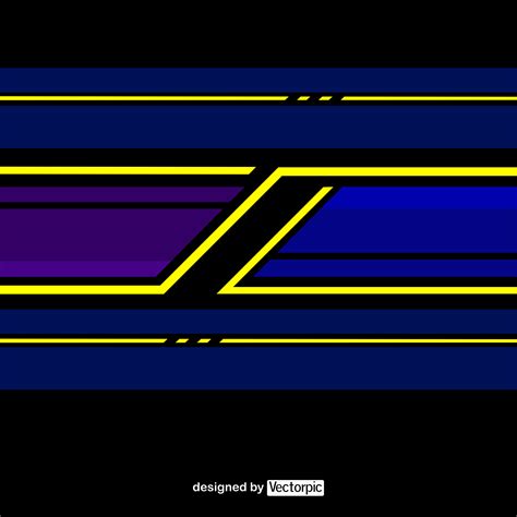 Abstract Racing Stripes Background With Black Blue And Yellow Color