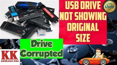 How To Fix Usb Drive Not Showing Original Size How To Fix Pendrive