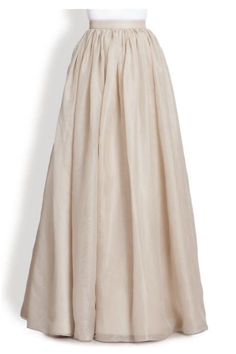 Plus Size Ivory Chiffon Off White Flowing Maxi Skirt Elizabeth S