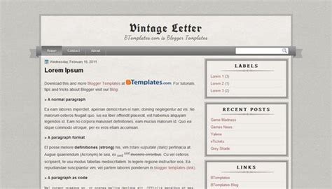 13 Best Free Vintage Style Blogger Templates 2023