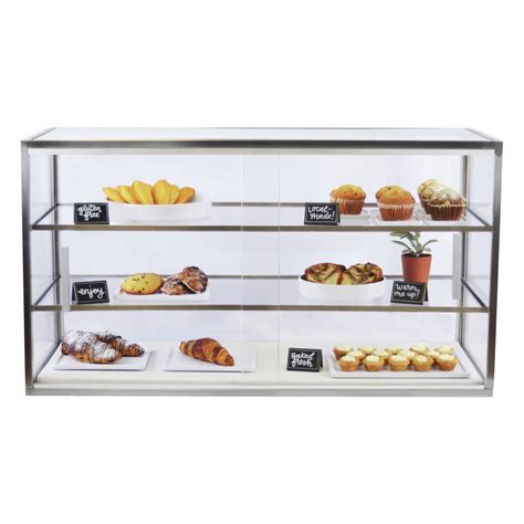 Cal Mil Stainless Steel Large Format Display Case 42w X 17d X 23h