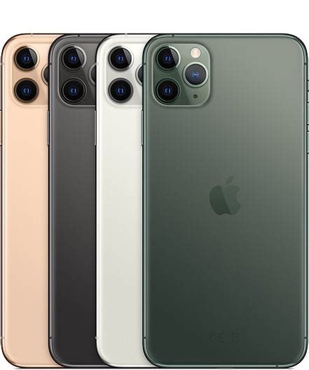 Gold, midnight green, silver, and space gray. iPhone 11 Pro Max, 6.5-inch Display, 64GB / 256GB (Space ...