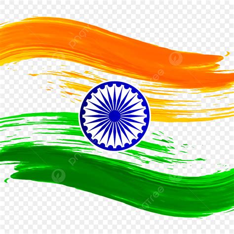 India Flag Clipart Transparent Background Abstract Indian Flag Theme