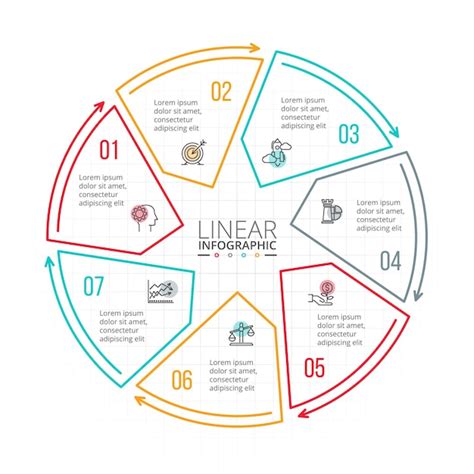 Premium Vector Thin Line Flat Element For Infographic