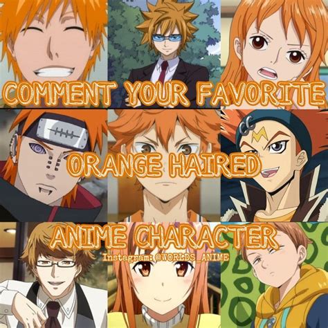 Favorite Orange Haired Anime Character Anime Pinterest Anime
