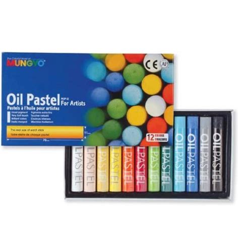 Mungyo Gallery Oil Pastels Cardboard Box Set Of 12 Standard Assorted