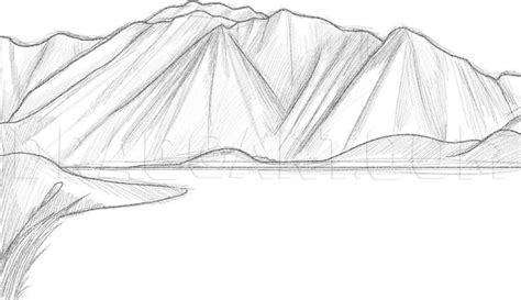 How To Draw Mountains Step By Step Drawing Guide By Dawn Dragoart