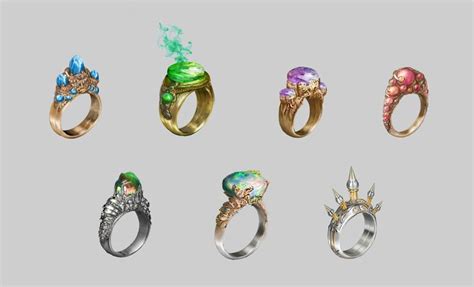 Magic Rings By Jeanroux On Deviantart In 2023 Fantasy Rings Magic