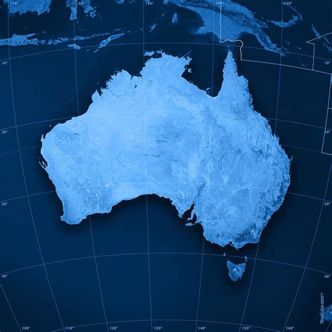 Australia Topographic Map Digital Art By Frank Ramspott Fine Art America