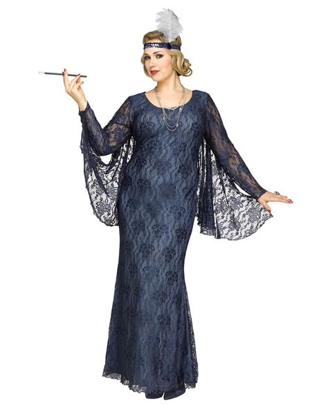 Roaring Beauty 1920s Flapper Gatsby Party Adult Womens Plus Size Dress